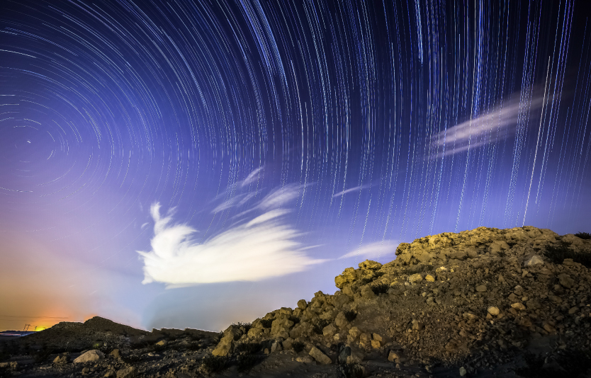 Beautiful star trails from Sakhir, Bahrain Beautiful star trails from Sakhir, Bahrain