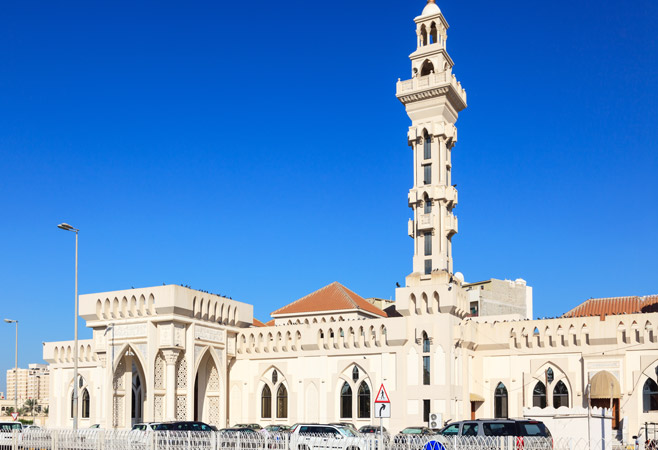 Gudaibiya Mosque in the city of Manama Gudaibiya Mosque in the city of Manama