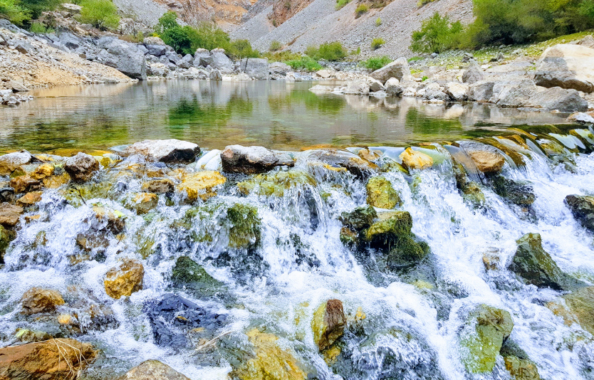 Small waterfall in the Ugam Chatkal national park east of Taskent
