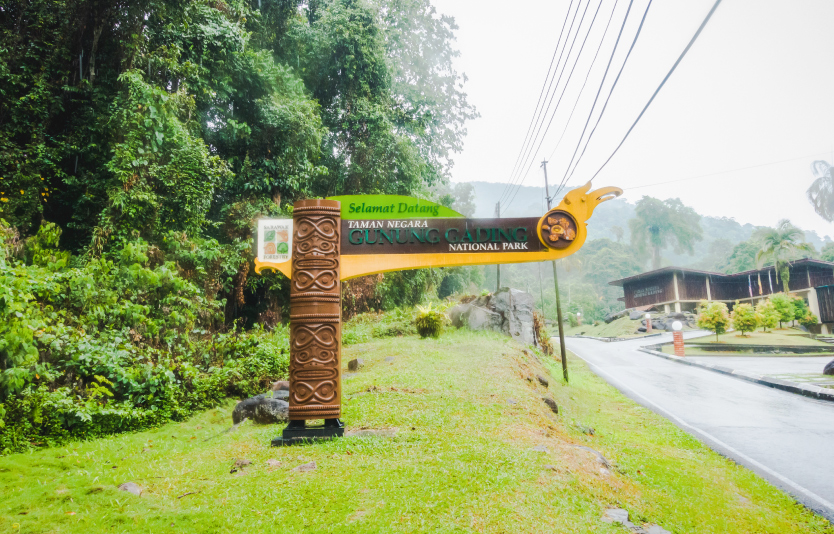 The signboard of Taman Negara Gunung Gading