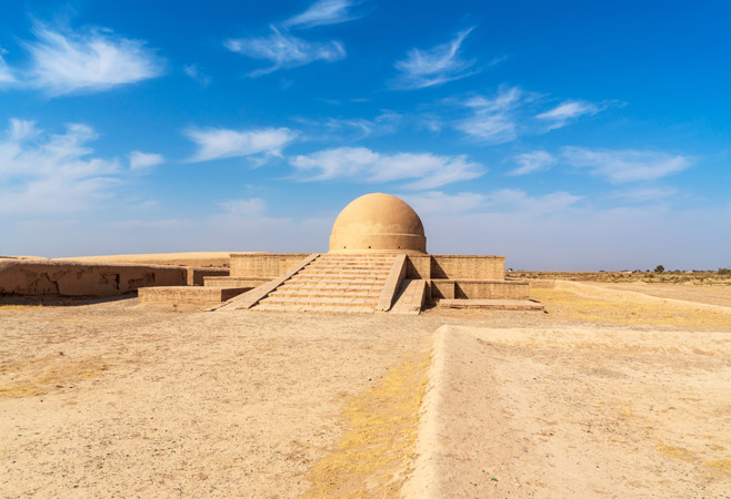 Uzbekistan, Fayaz Tepe, ruins of the buddhist temple and monastery Uzbekistan, Fayaz Tepe, ruins of the buddhist temple and monastery