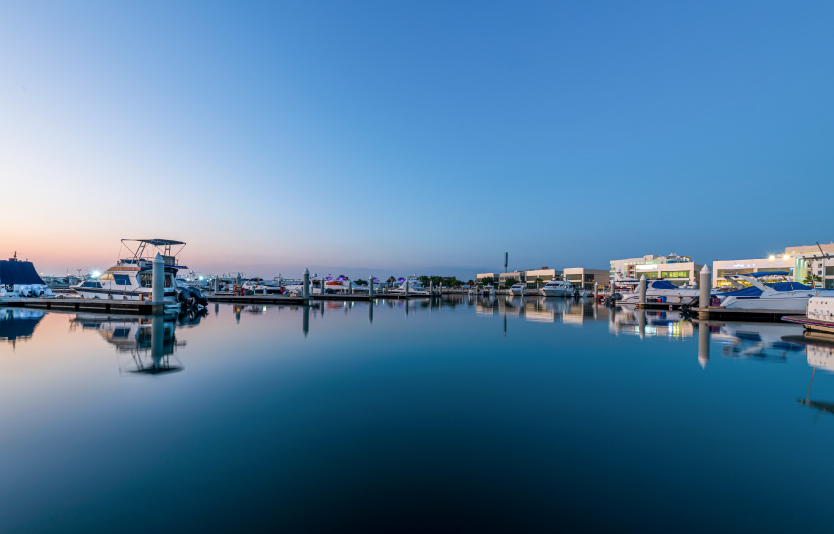 Beautiful sunset view of at Amwaj Marina