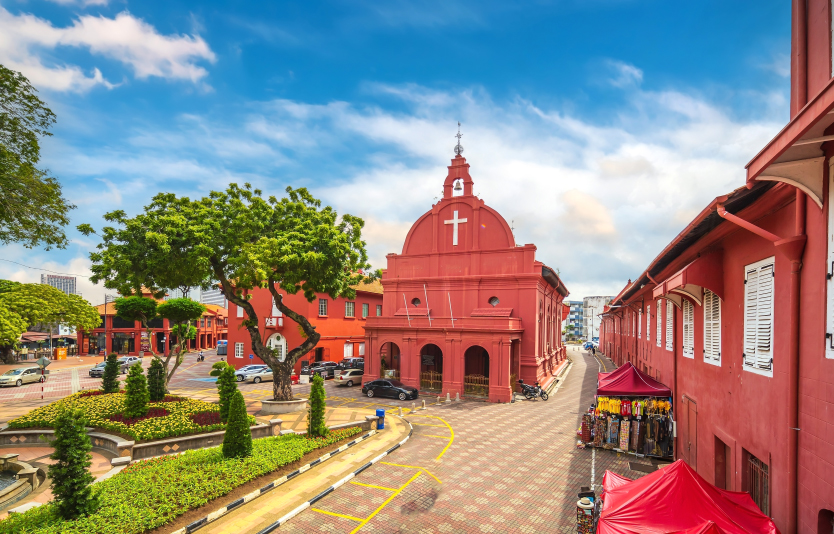 Christ Church is the most popular church in Malacca Christ Church is the most popular church in Malacca