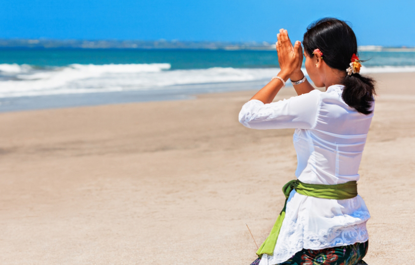 People will praying before and in the Nyepi day