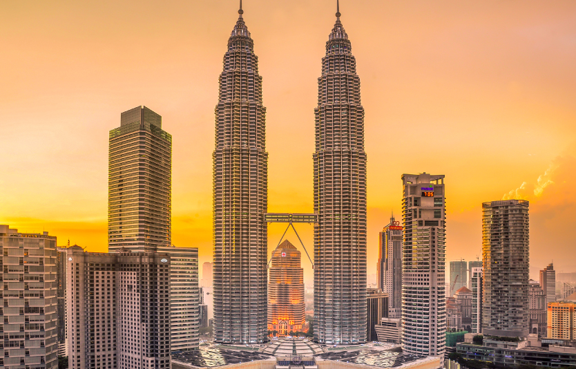 The Petronas Twin Towers are the tallest twin skyscrapers globally