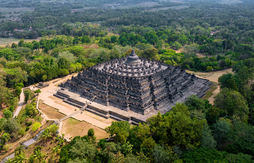 Borobudur Temple is one of the famous places for visitors in Indonesia