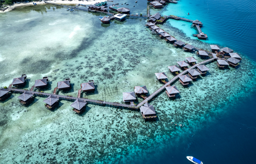 Mabul Water Bungalows is one of the best resorts in Sabah for tourists Mabul Water Bungalows is one of the best resorts in Sabah for tourists