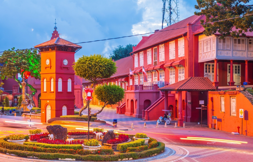 Malacca Christ Church is known for its striking red exterior 