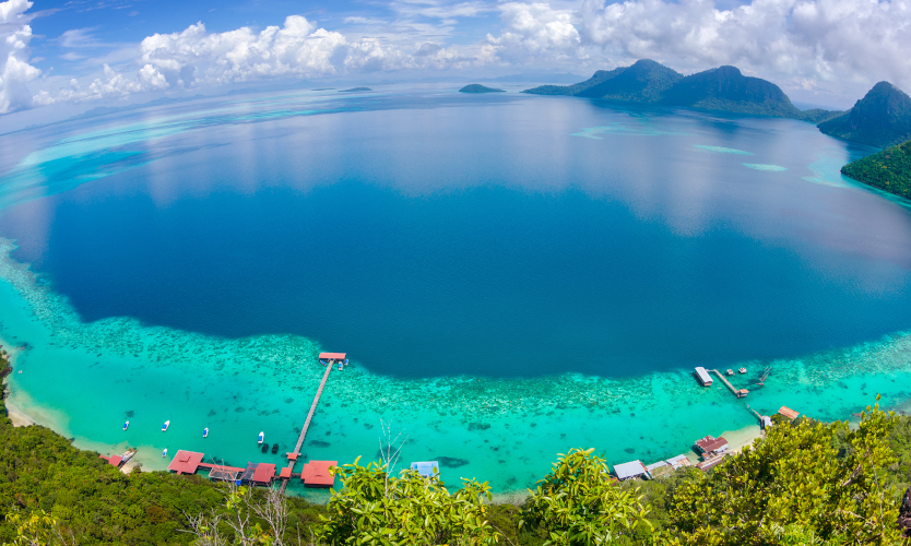 Sipadan island is a favorite destination for travelers