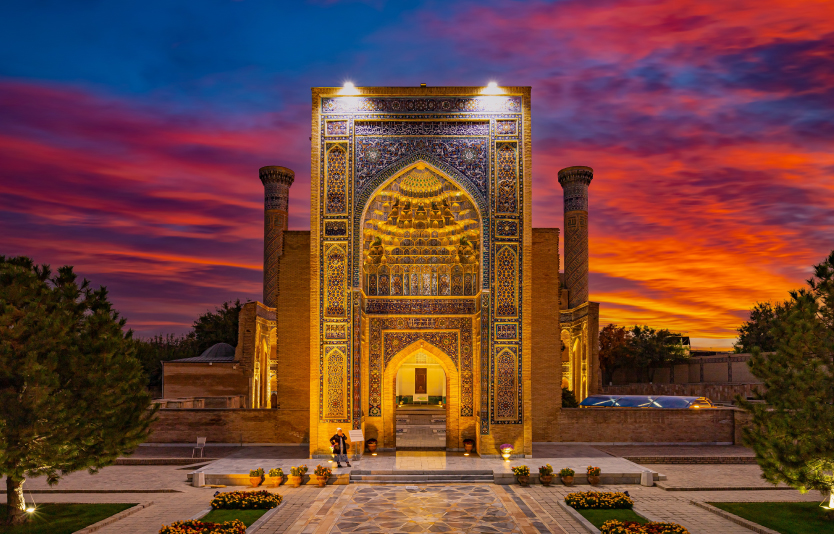 The Gur-e-Amir Mausoleum is one of the must-visit places to see in Samarkand 