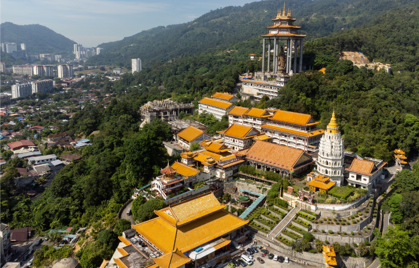 Kek Lok Si Temple is a great place to see in Penang 