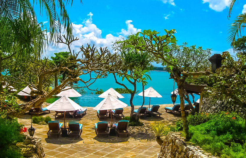 View of the main entrance to Four Seasons Resort at Jimbaran Bay View of the main entrance to Four Seasons Resort at Jimbaran Bay