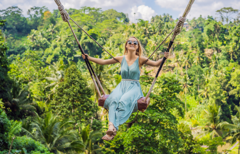 One fun thing to do in Bali is to try the exciting Bali Swing