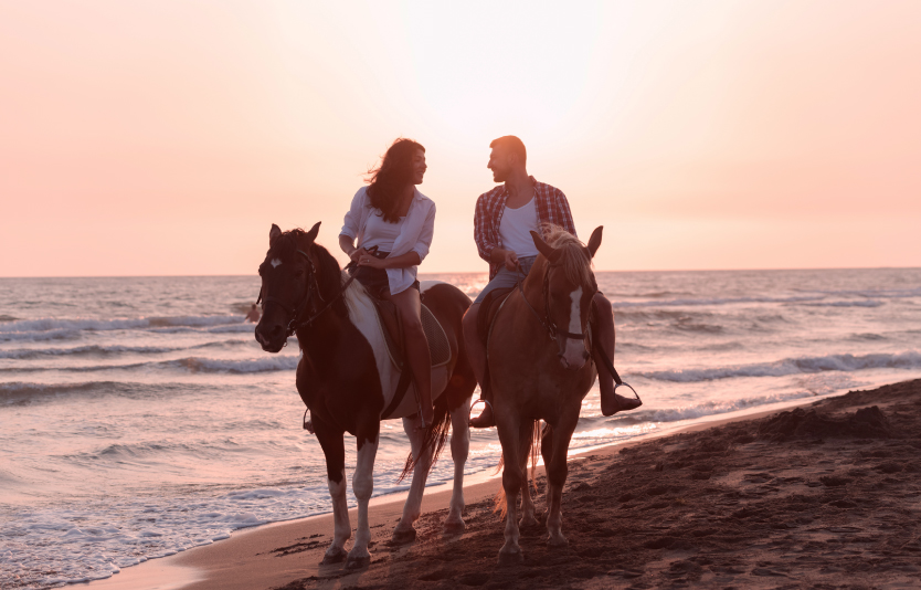 Stud horseback riding excursions on the Gili Islands provide a once-in-a-lifetime experience