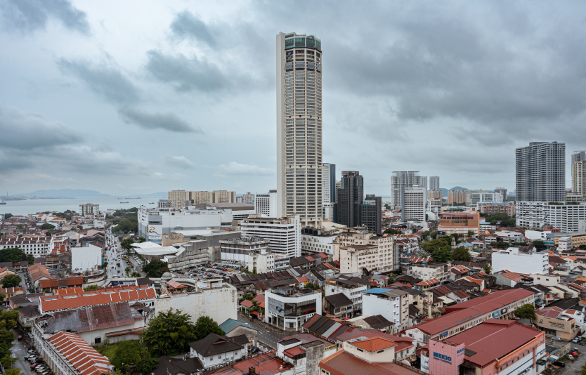 Komtar is the tallest building in Penang, Malaysia