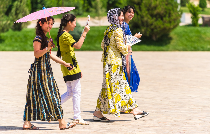 Khiva enjoys of daylight in summer