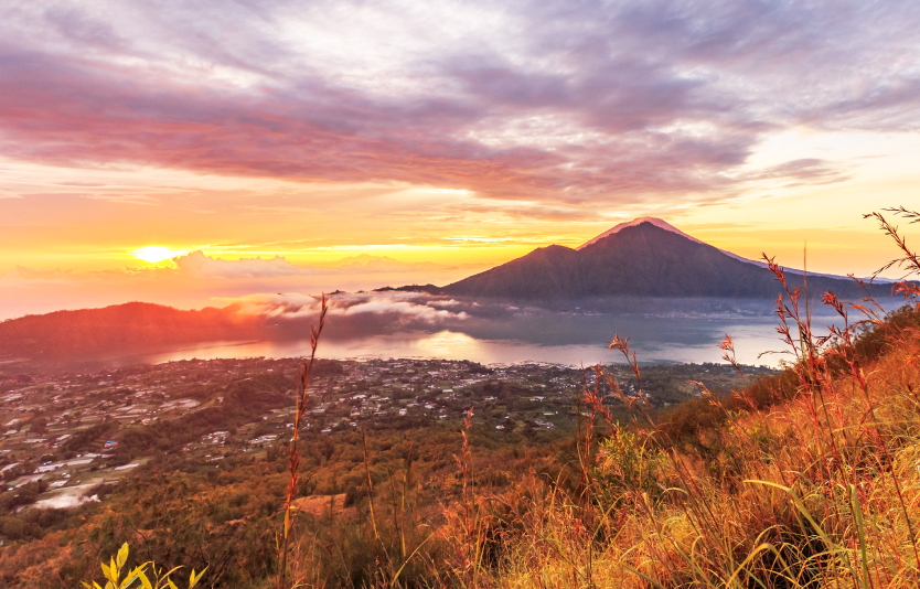 Mount Batur at sunrise