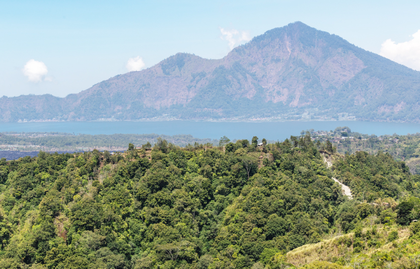Panoramic sights of Mount Batur