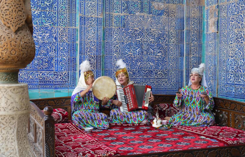 Uzbek atlas dress