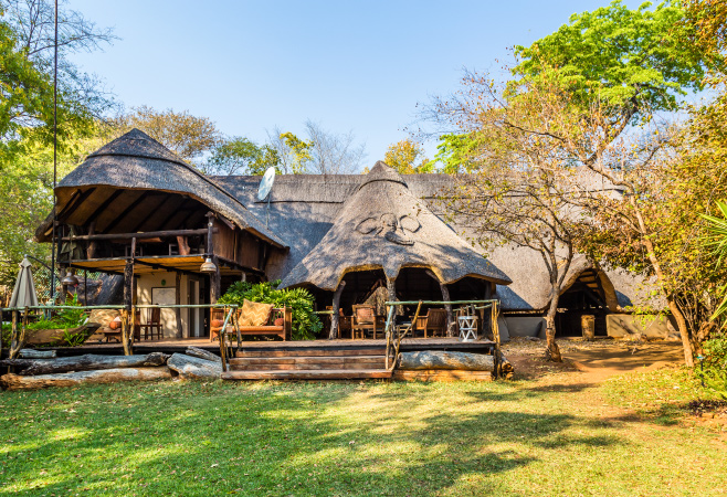 Aerial View of Ila Safari Lodge Zambia on the Kafue River