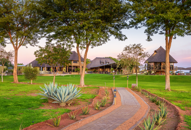 Front View of Pinnon Lodge Zambia