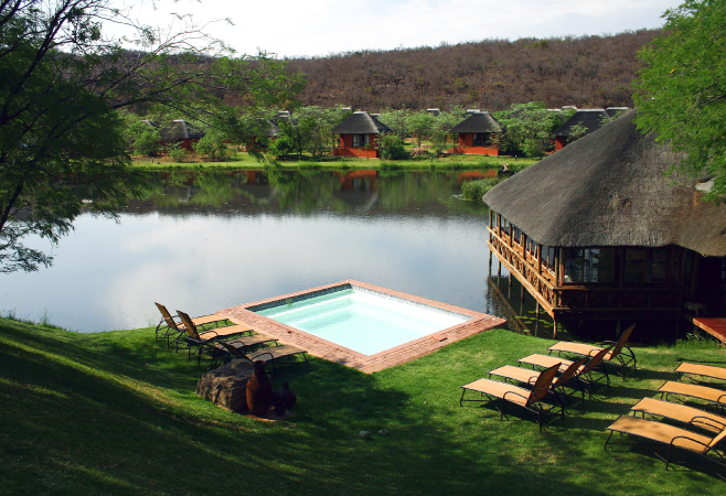 Kafunta River Lodge Aerial View