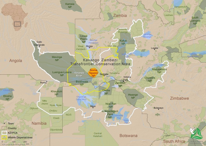 Sioma Ngwezi National Park, Zambia map